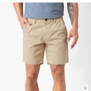 Classic Tan Flat Front Men's Shorts